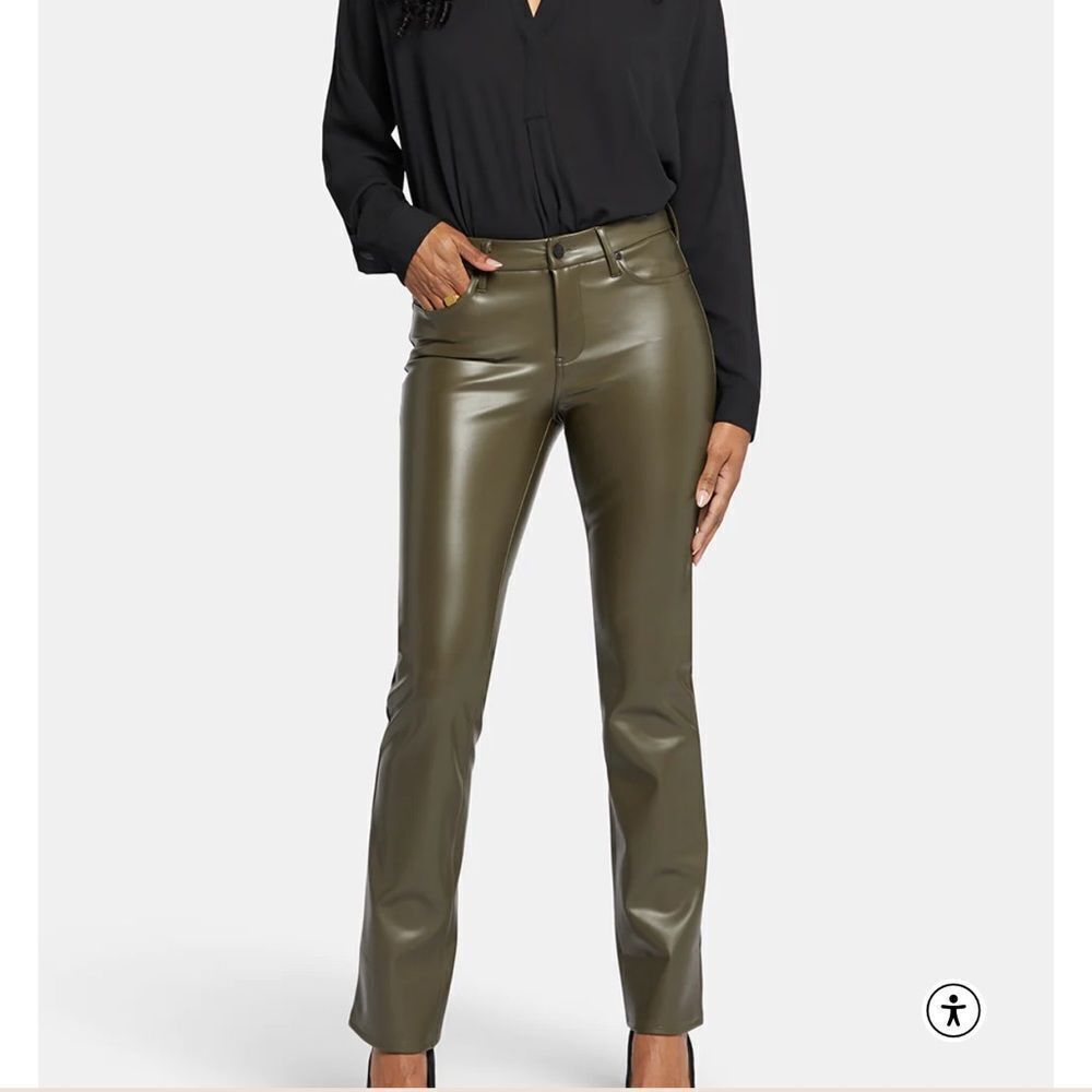 NYDJ Faux Leather Marilyn Straight Pants
Sculpt-Her Collection Ripe Olive Style‎